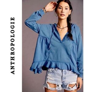 NWT Anthropologie Daily Practice The Sapphire Hoodie Sweatshirt